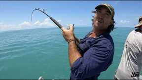 GIANT GROPER, Goldie sessions, blue water fishing outside TIWI ISLAND RETREAT